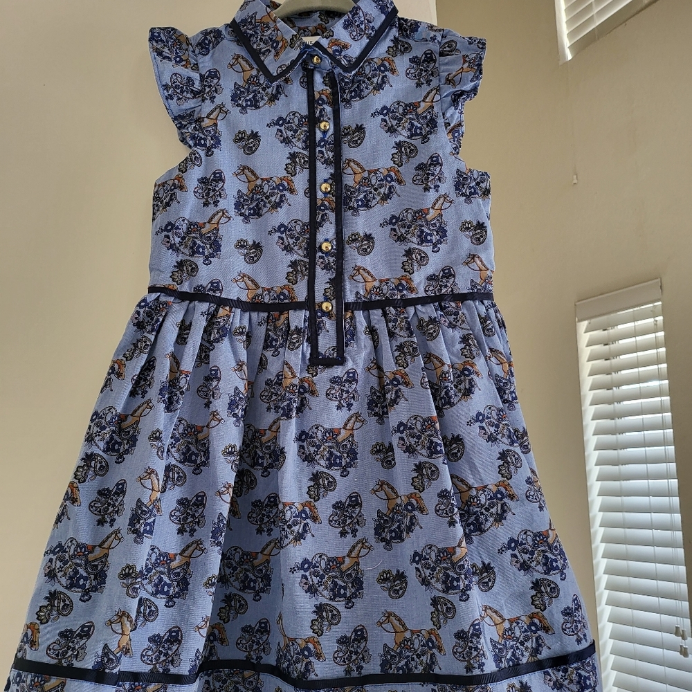 Janie and Jack Equestrian Print Dress